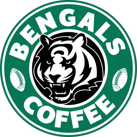 Cincinnati Bengals starbucks coffee logo vinyl decal